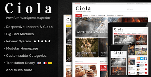 Ciola - Premium Responsive WordPress Magazine - News / Editorial Blog / Magazine