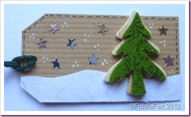 Christmas Tree Tag using kraft card