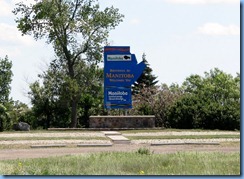 2131 Manitoba TC-1 East - Welcome sign at border