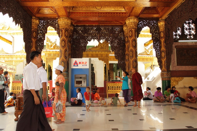 ATMs can now be found everywhere in Myanmar