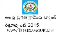 Andhra Pragathi Grameena Bank 482 Officer & Assistant Recruitment 2015