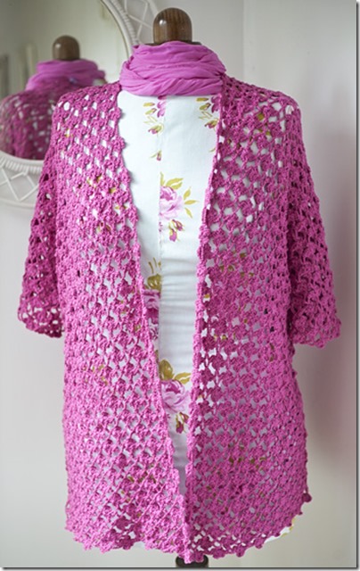 Crochet floral trellis jacket2