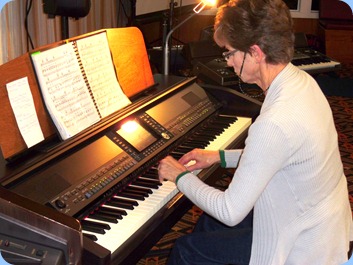 Denise Gunson playing the Clavinova