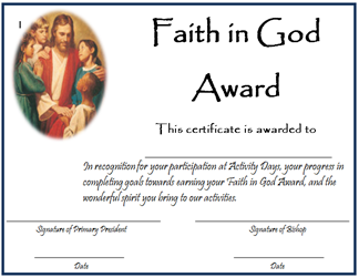 Faith in God Award