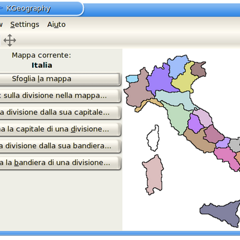KGeography programma educativo di apprendimento della geografia: introduzione.