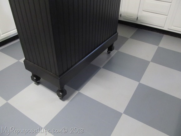 gray painted floor