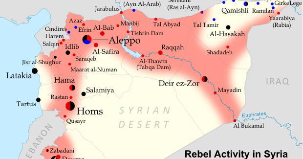 Syrian Desert On World Map Syria Uprising 2013 03 08