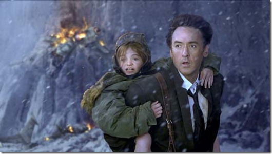 In this film publicity image released by Columbia Pictures/Sony, Lily Morgan, left, and John Cusack are shown in a scene from "2012."  (AP Photo/Columbia Pictures/Sony, Joe Lederer)