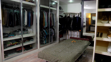 Sam Milby's walk-in closet