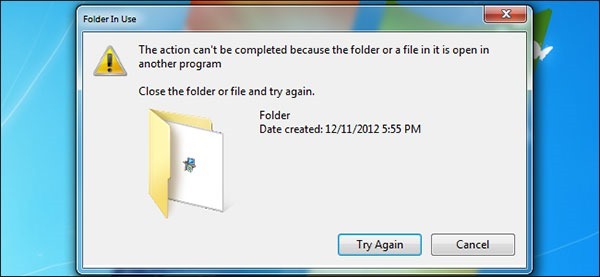 Folder In Use