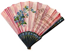 pink fan vintage image graphicsfairy005b