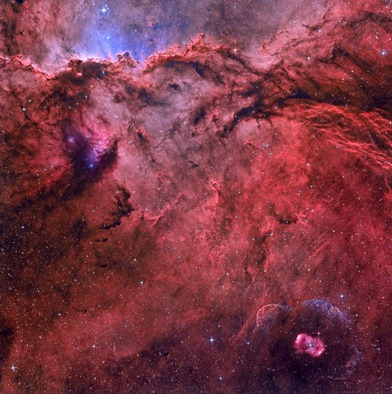 nebulosas NGC 6188 e NGC 6164