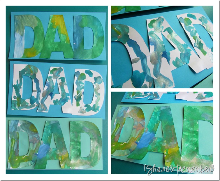 Father’s Day Painted Cards & Tape Collage Bookmarks