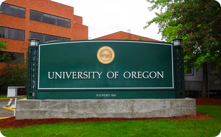 University of Oregon sign