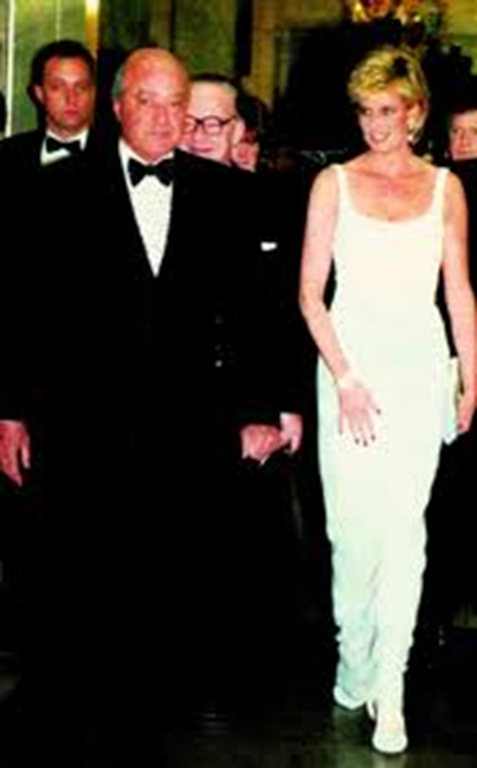 Mohamed Al Fayed y Diana Spencer en 1996