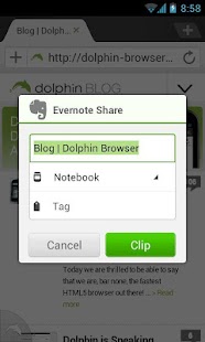 Dolphin: Evernote Add-on