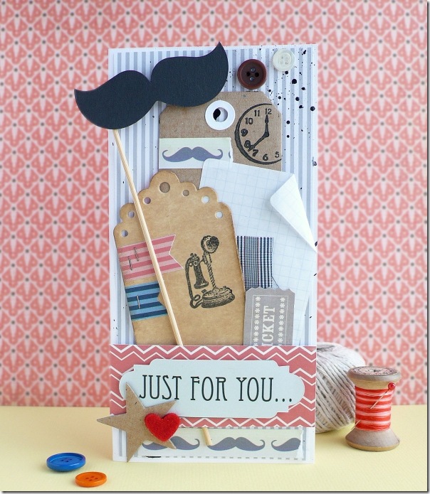 cafe creativo - AnnaDrai - Sizzix - Masculine card - Father's Day - mustache (1)