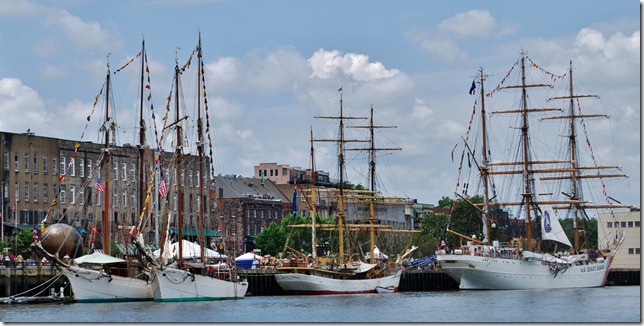 Four Tall Ships at River Street