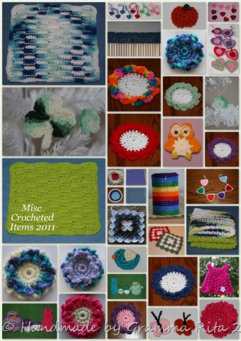 Misc Crocheted Items Collage 2011-1
