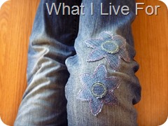 Denim Flower Patch for holey knees