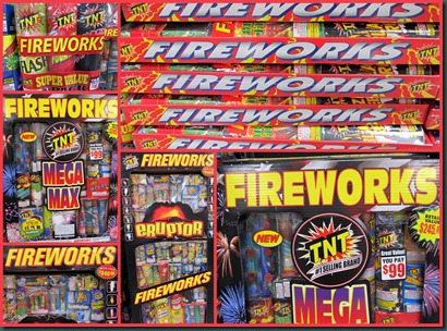 fireworks collage