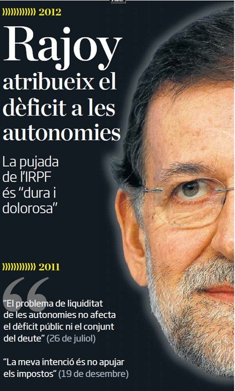 Rajoy establiment de la messorga de dreita