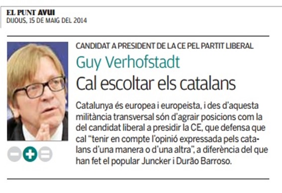 Guy Verhofstadt en campanha electorala 2014