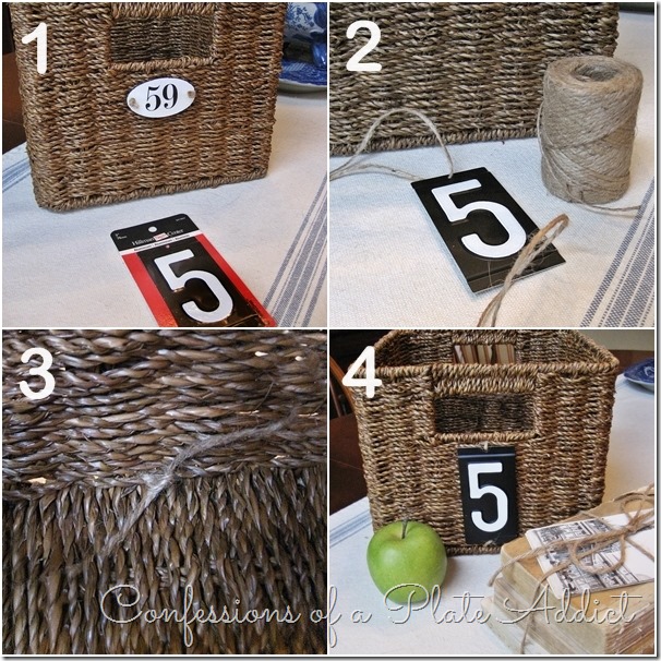 CONFESSIONS OF A PLATE ADDICT Pottery Barn Inspired Numbered Baskets Instructions