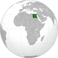 Location of Egypt on the globe
