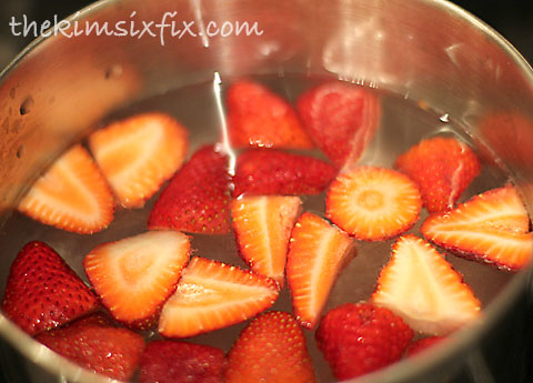 Strawberry sugar water