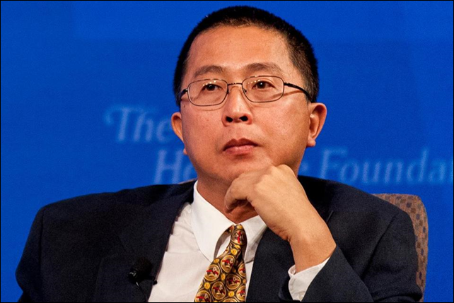 Willie Soon, a solar researcher at the Harvard-Smithsonian Center for Astrophysics, in Cambridge, spouts standard climate science denialist claims at a Heritage Foundation event. Soon's work is funded by energy industry grants. Photo: PETE MAROVICH / BOSTON GLOBE