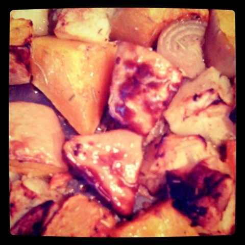 #Project366 day #3 - Roasted squash, apples and shallots ready to blend into soup