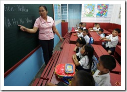 a filipino teacher teaching in elementary school