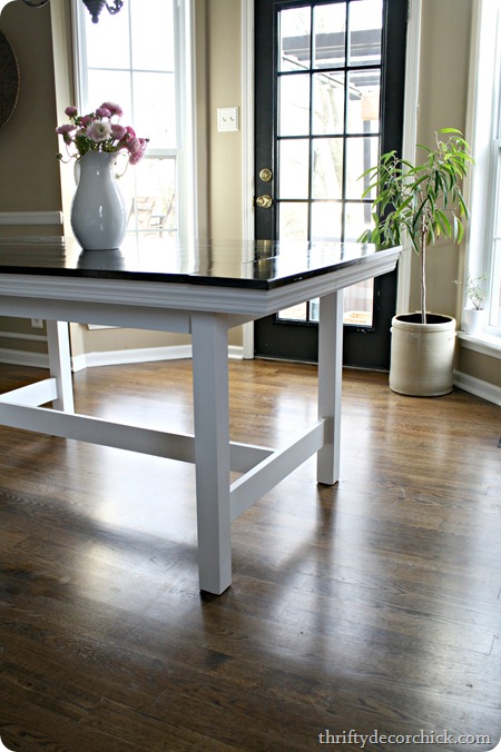 IKEA table turned farmhouse table