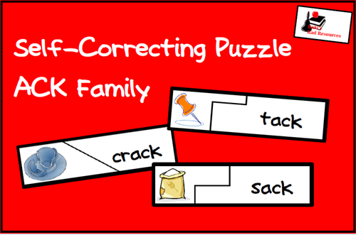 ack family self correcting puzzle - free download from Raki's Rad Resources