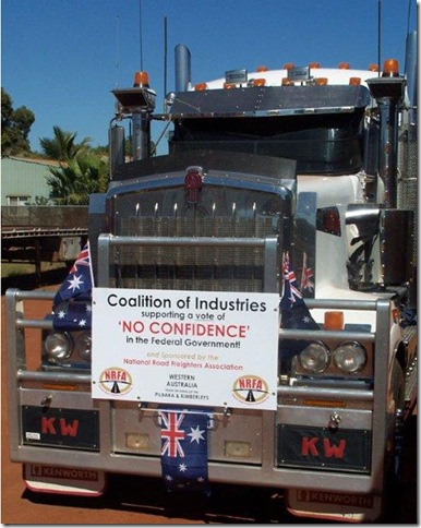 19 8 2011 Convoy of No confidence truck