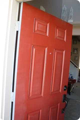 orange red front door