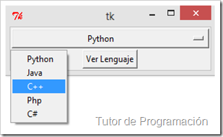 opcionMenu - GUI Python