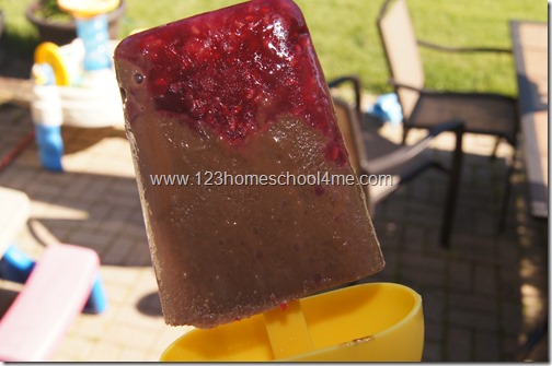 add raspberries at the bottom for chocolate raspberry fudgesicles add raspberries at the bottom for chocolate raspberry fudgesicles