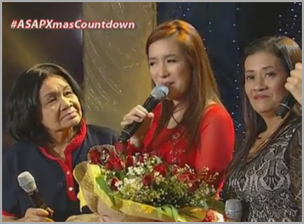 Angeline Quinto with her Mama Bob and Mommy Susan