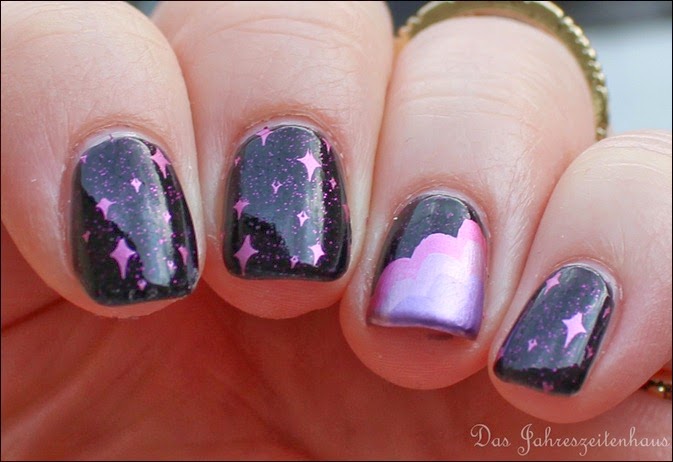Nails Craze Fantasy Sky Pegasus Nail Art Pink Clouds 5