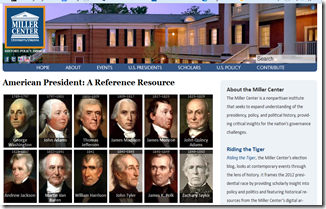 Use this website with your class to help guide research on one or many of the US presidents.