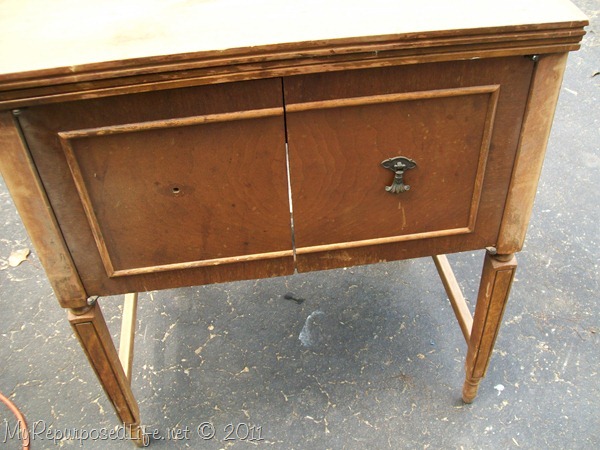 old sewing cabinet