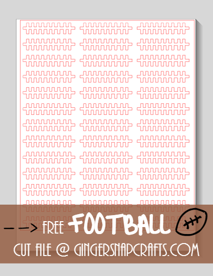 Silhouette Football Cut File at GingerSnapCrafts