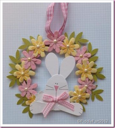 Small paper Bliss Bunny Easter Wreath