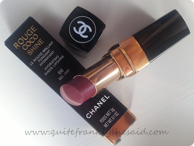 Chanel Rouge Coco Shine 66 Bel-Ami lipstick