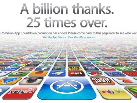 Apple llega a 25 billones de descargas