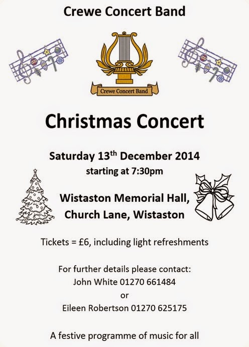 Christmas Concert in Wistaston - Sat 13 Dec