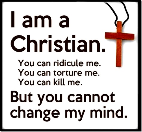 Christians Don't Change Mind