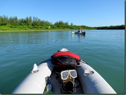 kayaking from  Fort Pierce Inlet SP
